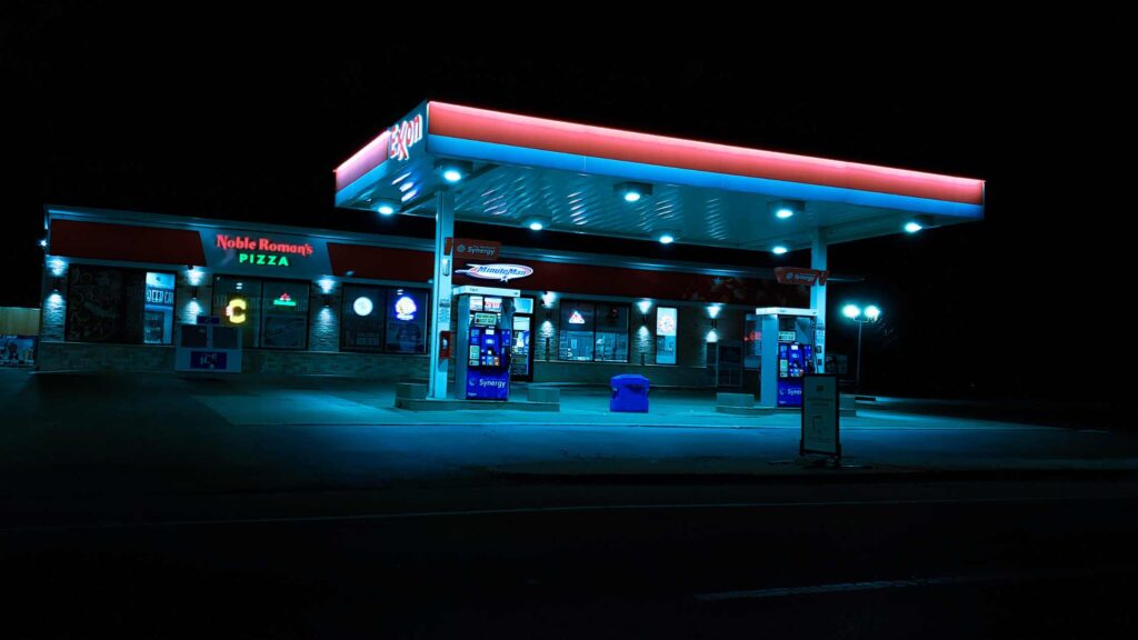 gas station
